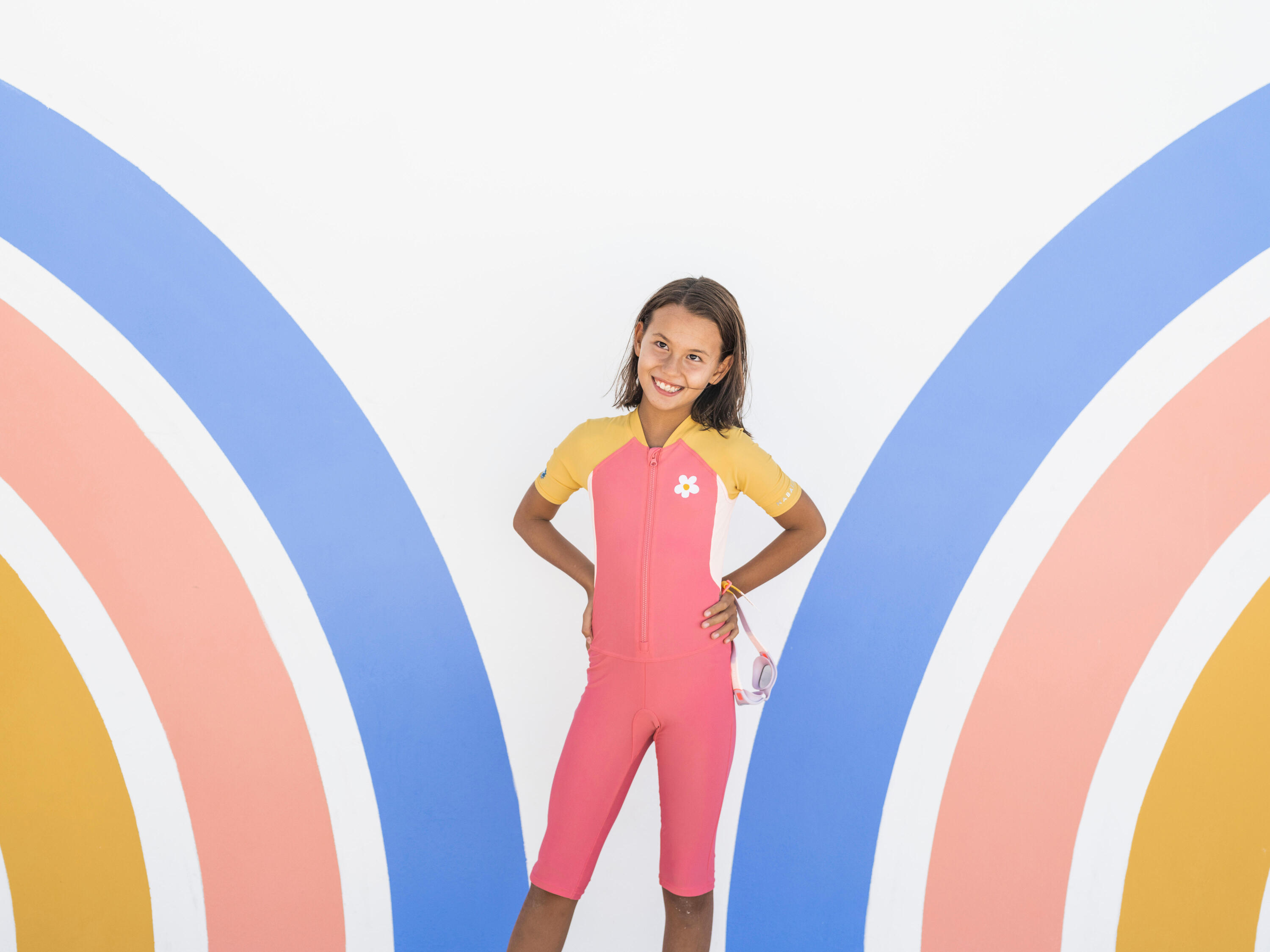 Combinaison de natation shorty - Swim rose 6/7