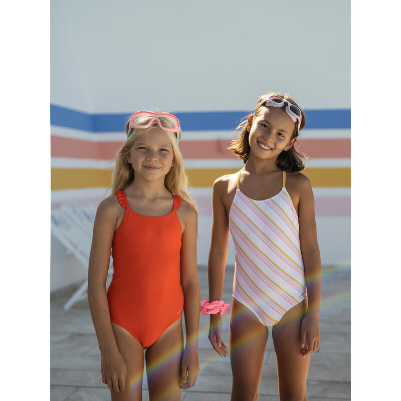 Sportbadpak voor zwemmen meisjes Lila Cobe rood