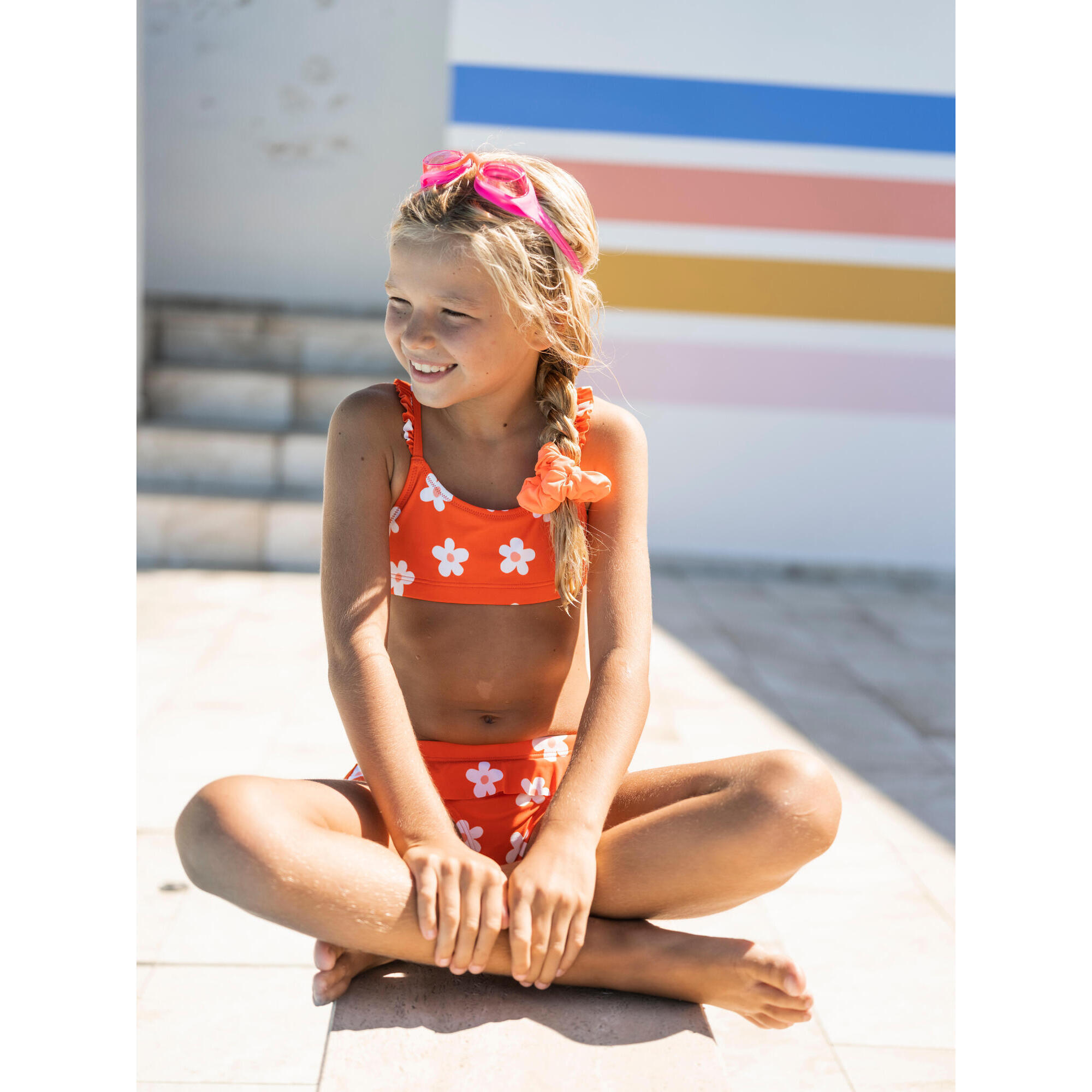 Top costume da bagno 2 pezzi bambina Lila Marg Red