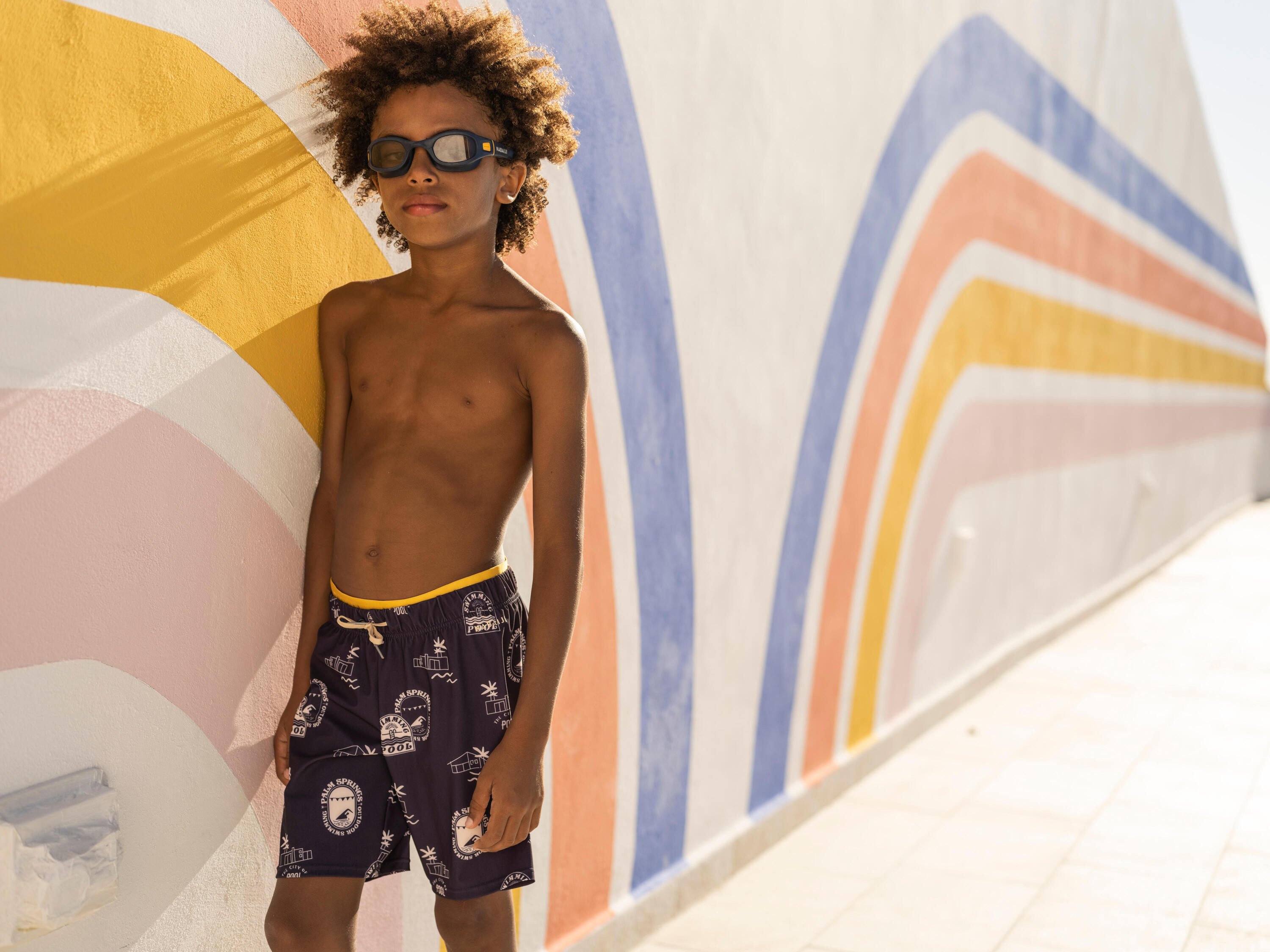 Óculos de Natação SOFT Lentes Claras Tamanho Pequeno Azul/Amarelo 9/9