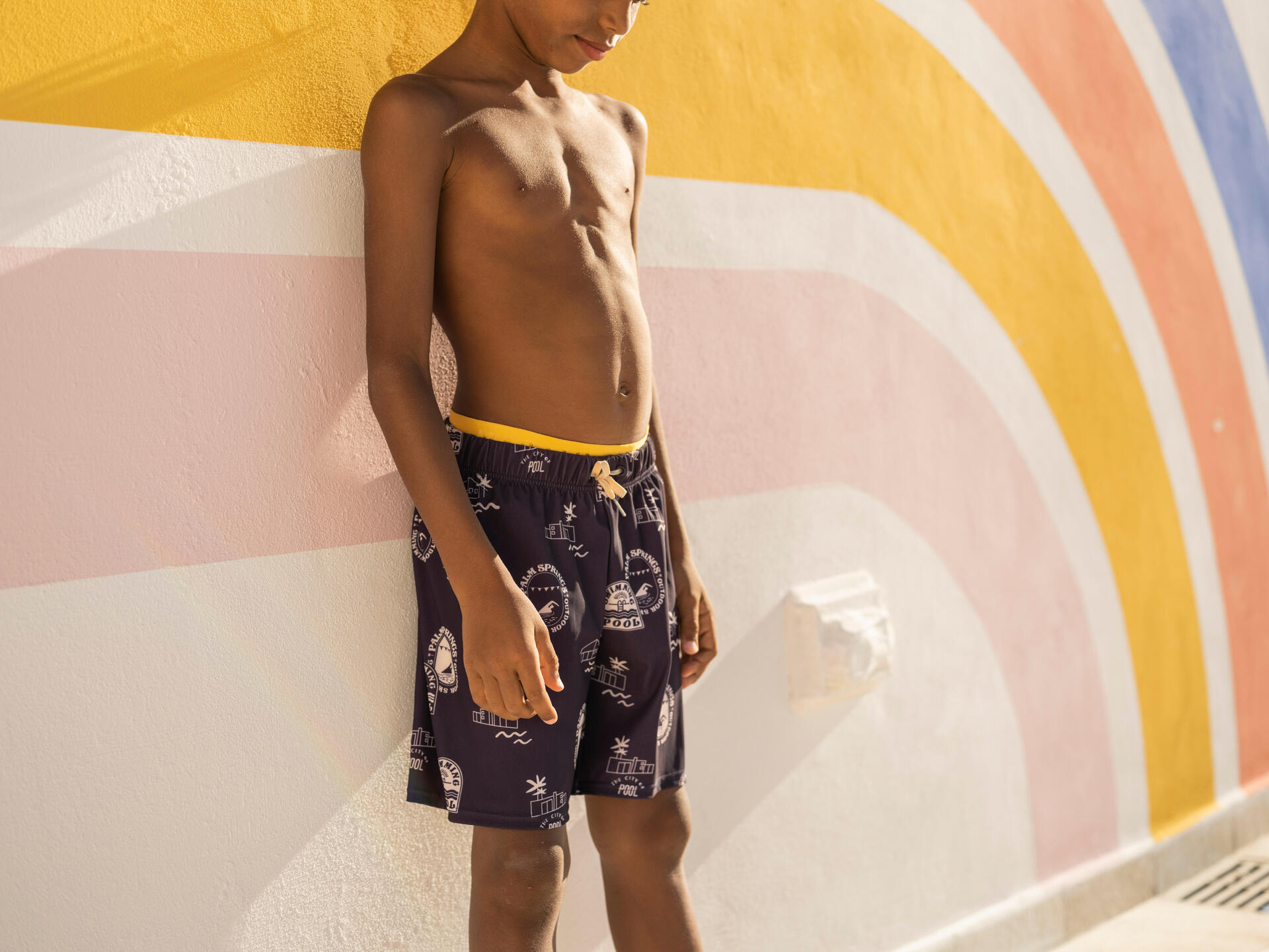 Boy's Swimming Shorts Navy Blue