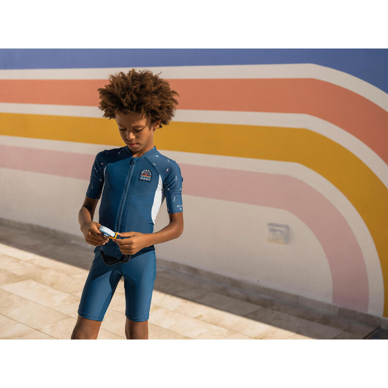 Schwimmbrille klar Grösse S - 100 Soft blau/grau