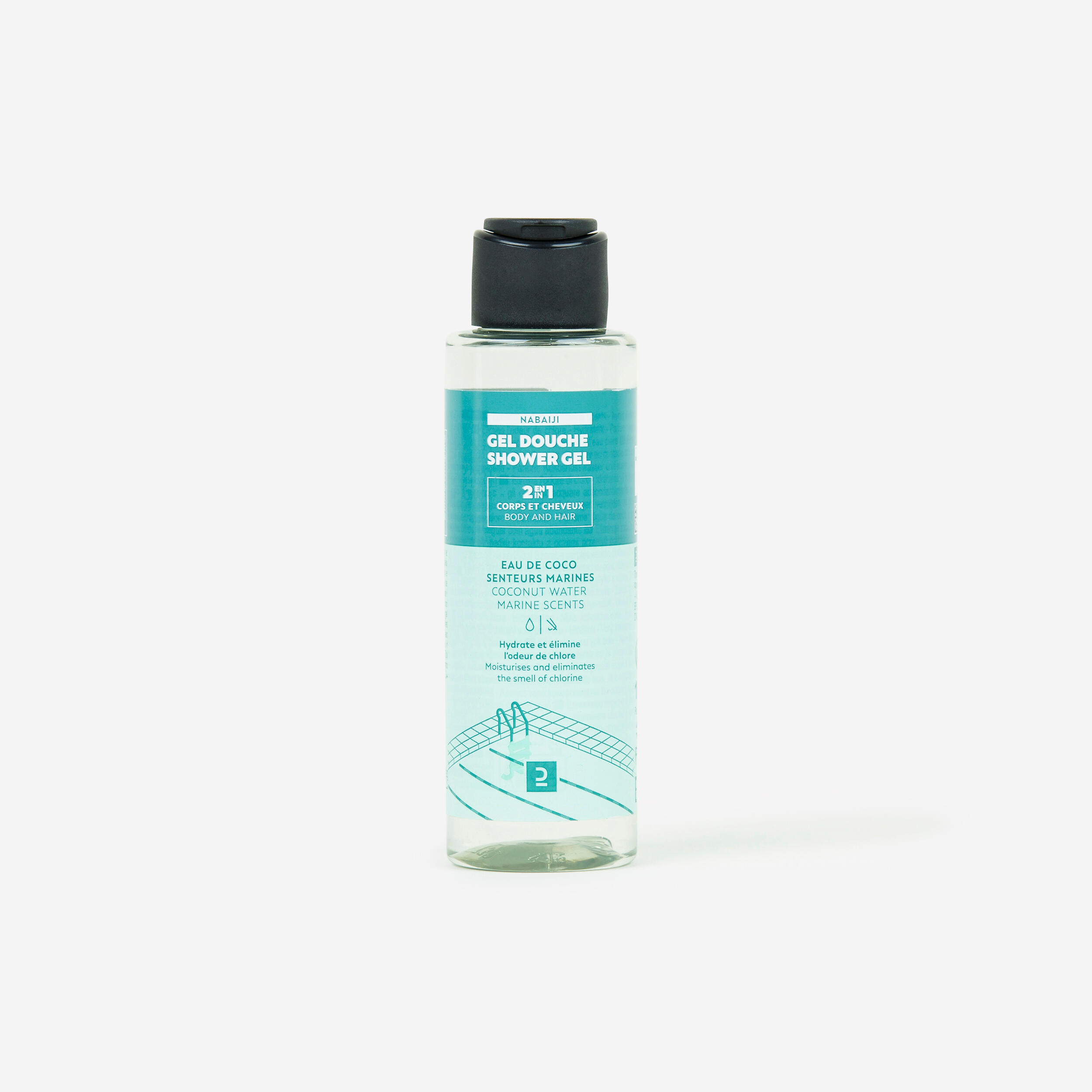 Nabaiji - Gel Douche De Natation En Piscine - Anti Chlore - 2en1 Corps & Cheveux - 100 Ml - Gel Douche - Nutrition Et Soin - Gris - 100ml - Decathlon