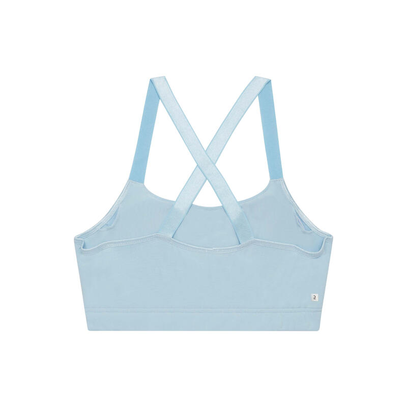 Women's Cardio Fitness Sports Bra Comfort 100 - Blue