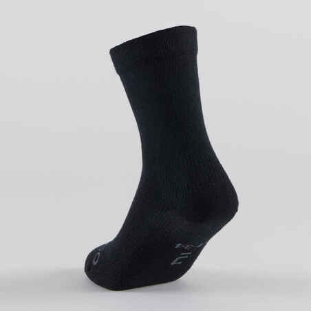 Kids' High Sports Socks Tri-Pack RS 160 - Black/Grey