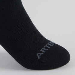 Kids' Mid Sports Socks Tri-Pack RS 160 - Black/Grey