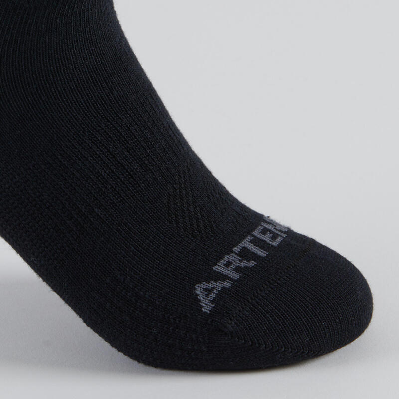 Polovysoké tenisové ponožky RS160 černé, šedé 3 páry 