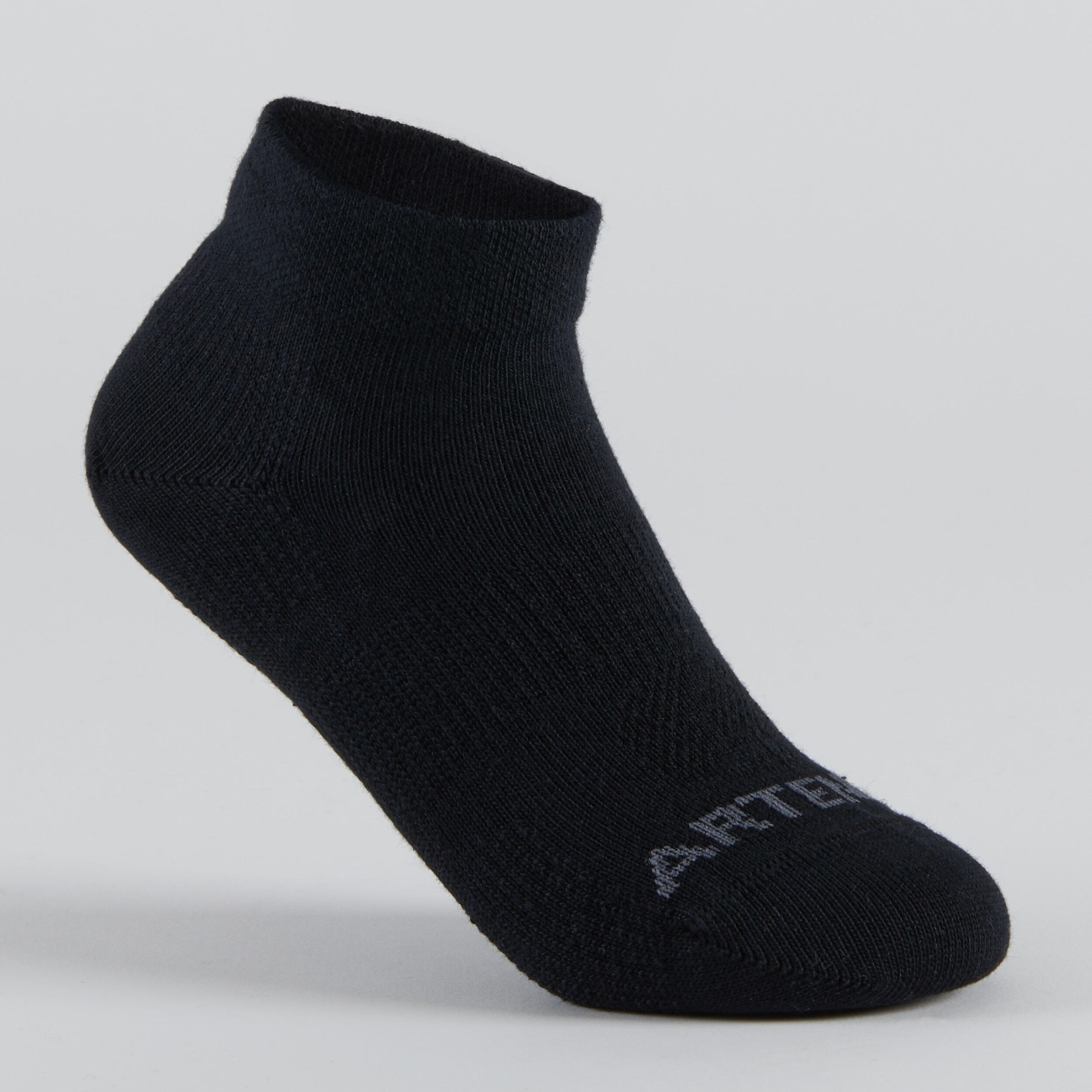 Kids' Mid Sports Socks Tri-Pack RS 160 - Black/Grey 2/9