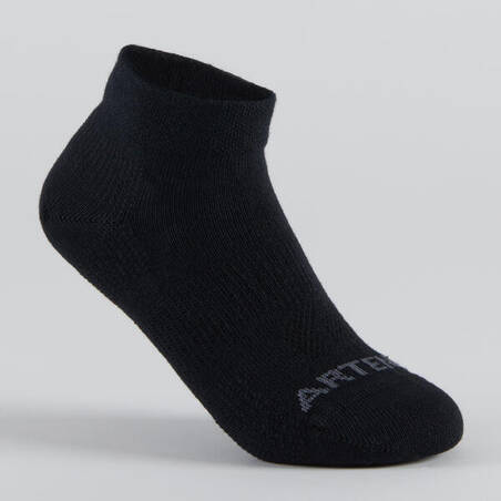 Kids' Mid Sports Socks Tri-Pack RS 160 - Black/Grey