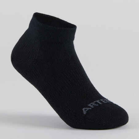 Vaikiškos vidutinio ilgio sportinės kojinės „RS 160“, 3 poros, juodos, pilkos