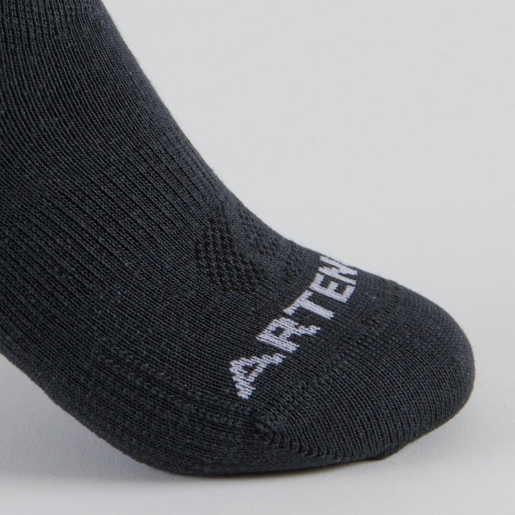 Kids' Low Tennis Socks RS 160 Tri-Pack - Green/Purple