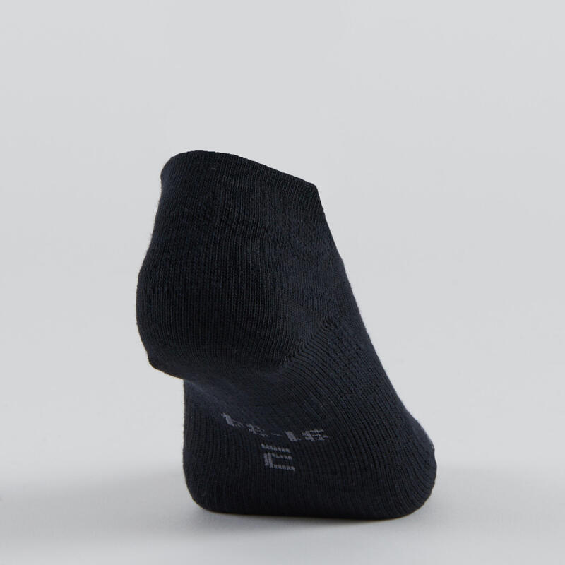 Dětské nízké tenisové ponožky RS160 černé, šedé páry 