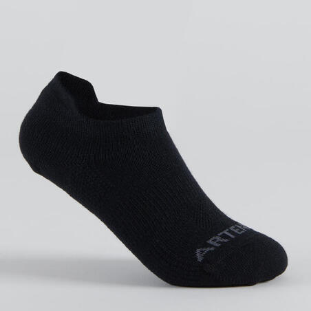 Crne i sive dečje čarape za tenis RS 160 (3 para)