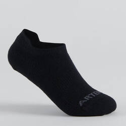Kids' Low-Cut Tennis Socks Tri-Pack RS 160 - Black/Black/Grey