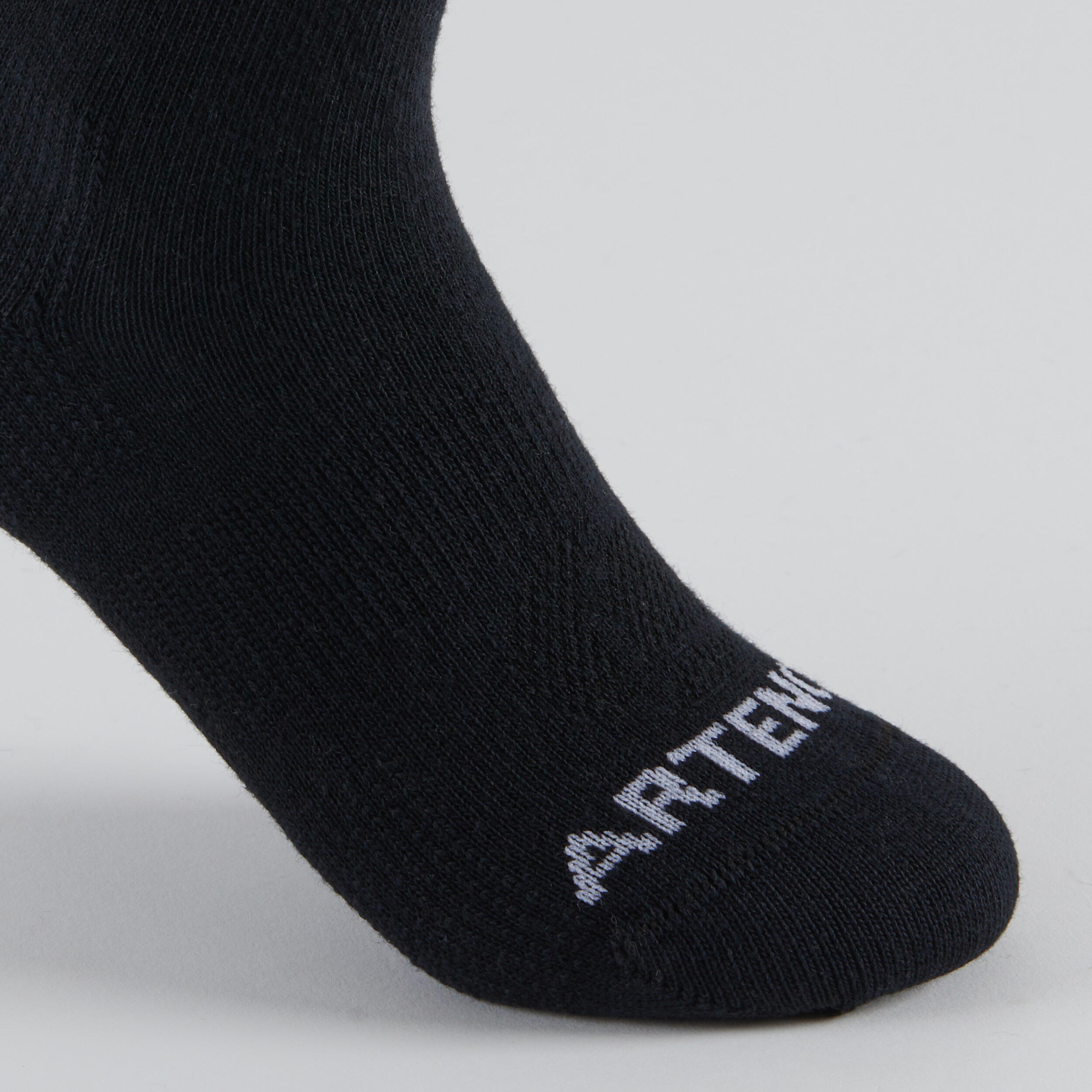 Kids' High Tennis Socks Tri-Pack RS 160 - Black/Print 12/13