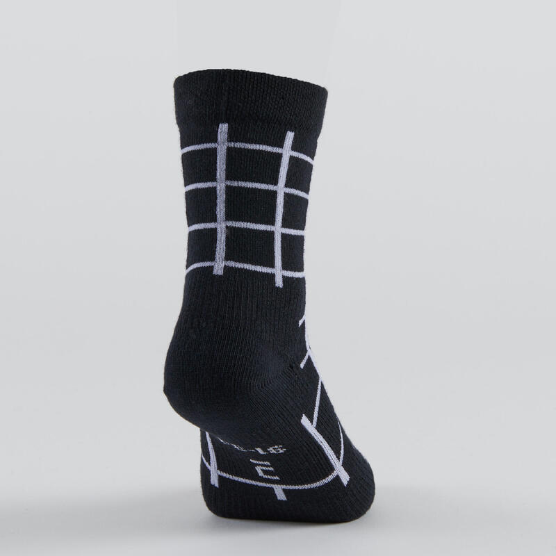 Dětské vysoké tenisové ponožky RS160 3 páry černé