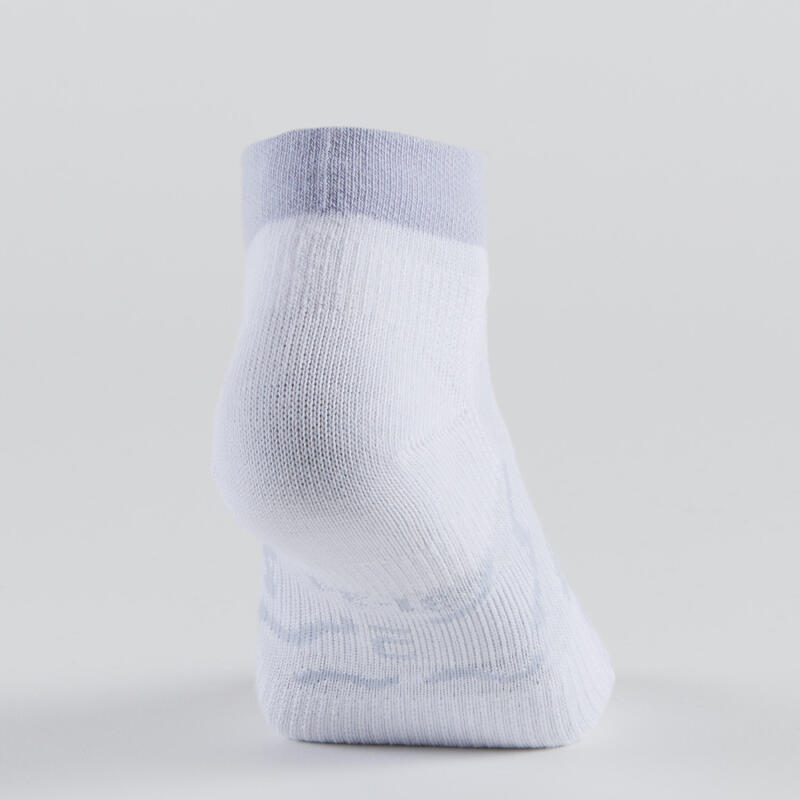 Dětské polovysoké tenisové ponožky RS160 3 páry bílé 