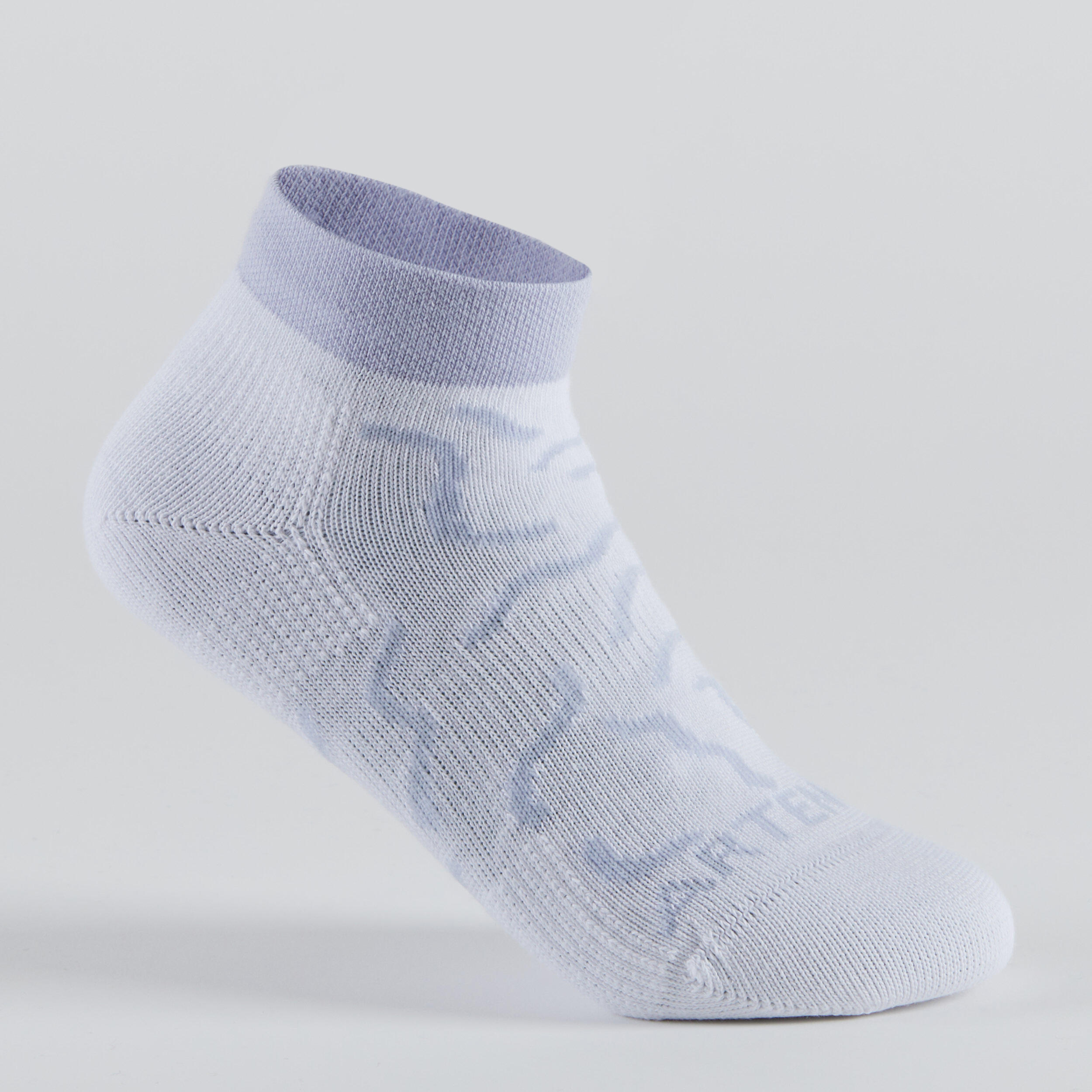 Kids' Mid Sports Socks RS 160 Tri-Pack - White/Pastel 4/14