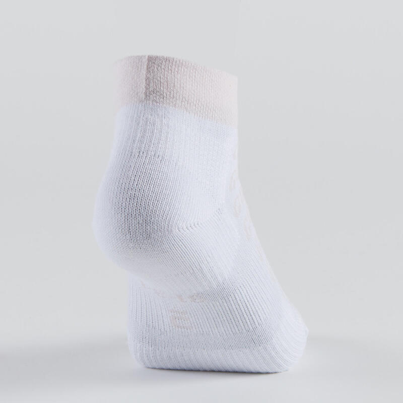 Kids' Mid Sports Socks RS 160 Tri-Pack - White/Pastel