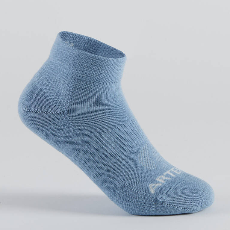 Kids' Mid Sports Socks Tri-Pack RS 160 - Blue/Grey/White