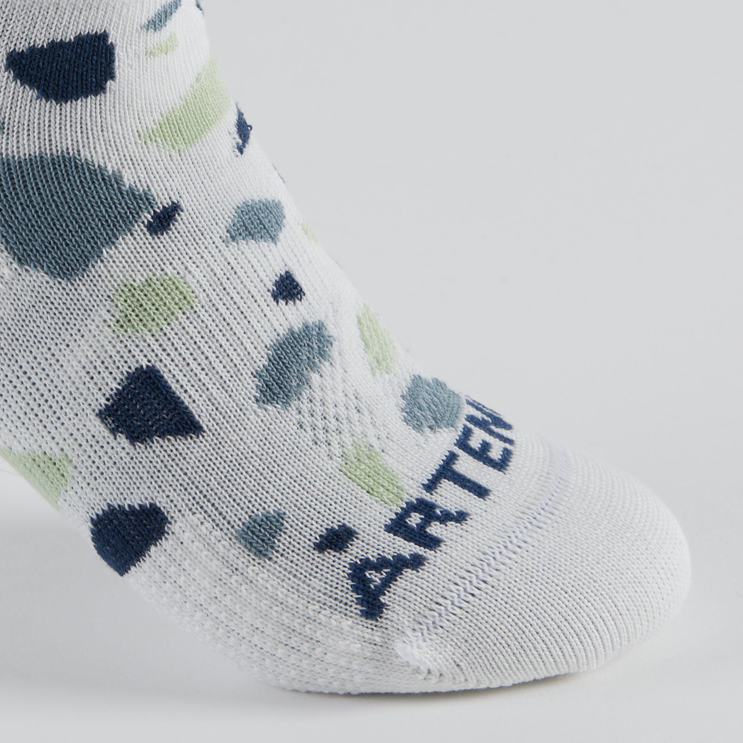 Kids' Mid Sports Socks Tri-Pack RS 160 - Off-White/Navy 5/13