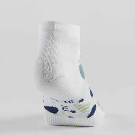 Kids' Mid Sports Socks Tri-Pack RS 160 - Off-White/Navy