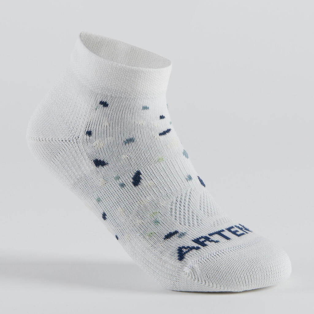 Tennissocken Kinder - RS 160 Mid 3er-Pack weiss