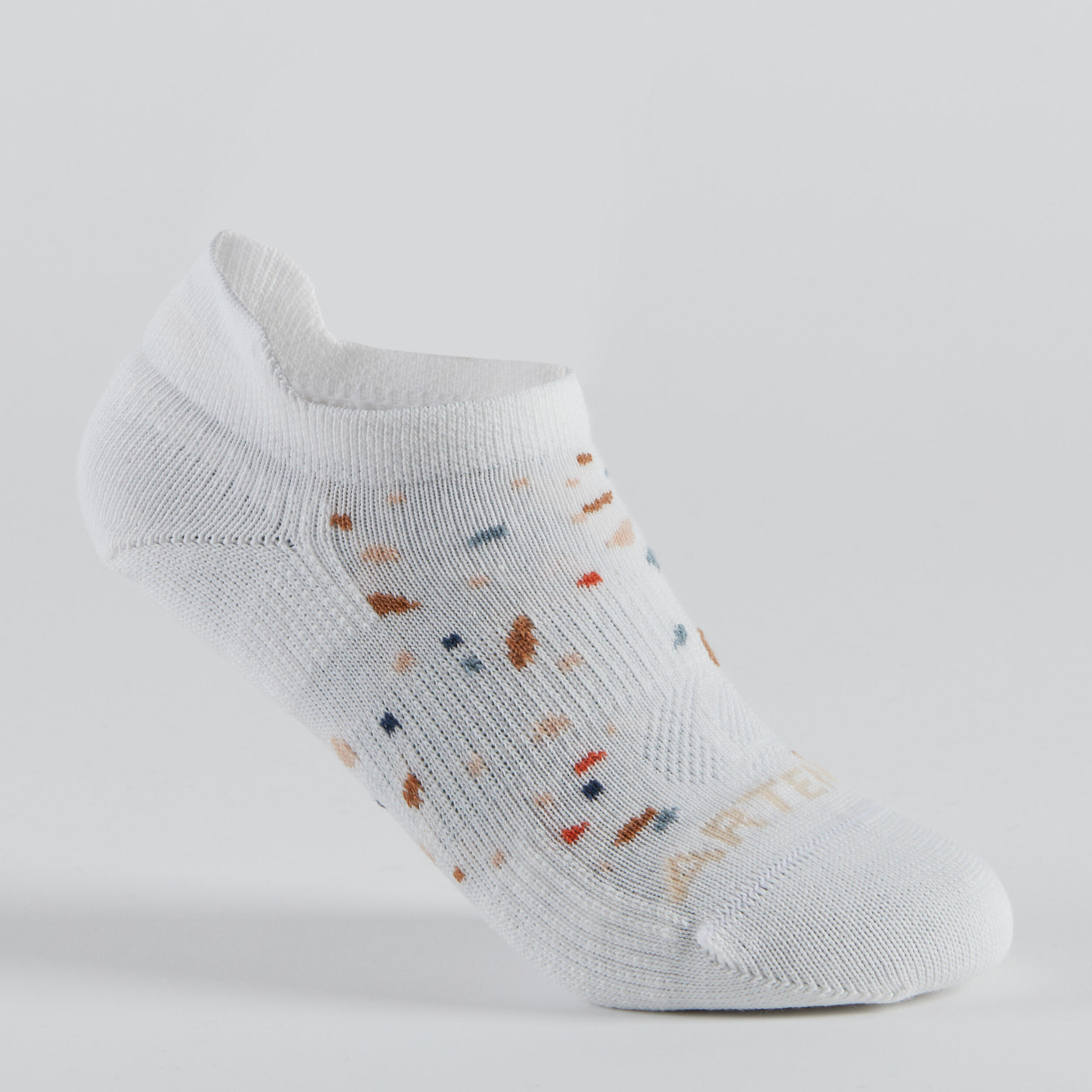 KIDS’ LOW-CUT SPORTS SOCKS DECATHLON RS 160 OFF-WHITE BLACK 3-PACK 2/14