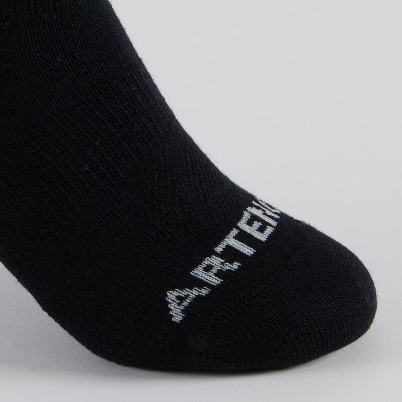 Dětské nízké tenisové ponožky RS160 bílé, černé 3 páry