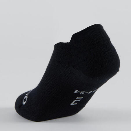 Bele i crne dečje čarape za tenis RS 160 (3 para)