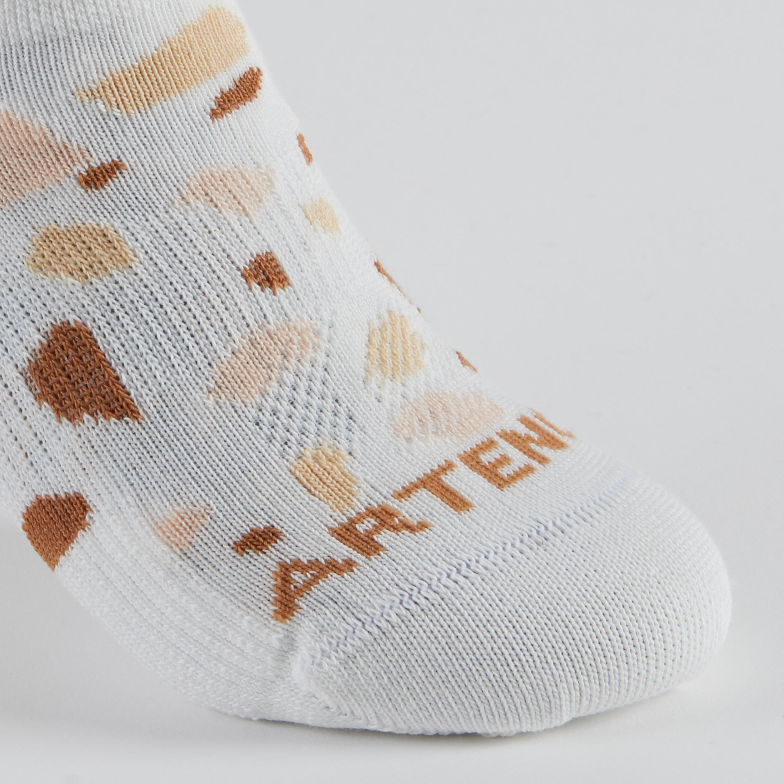 KIDS’ LOW-CUT SPORTS SOCKS DECATHLON RS 160 OFF-WHITE BLACK 3-PACK 6/14