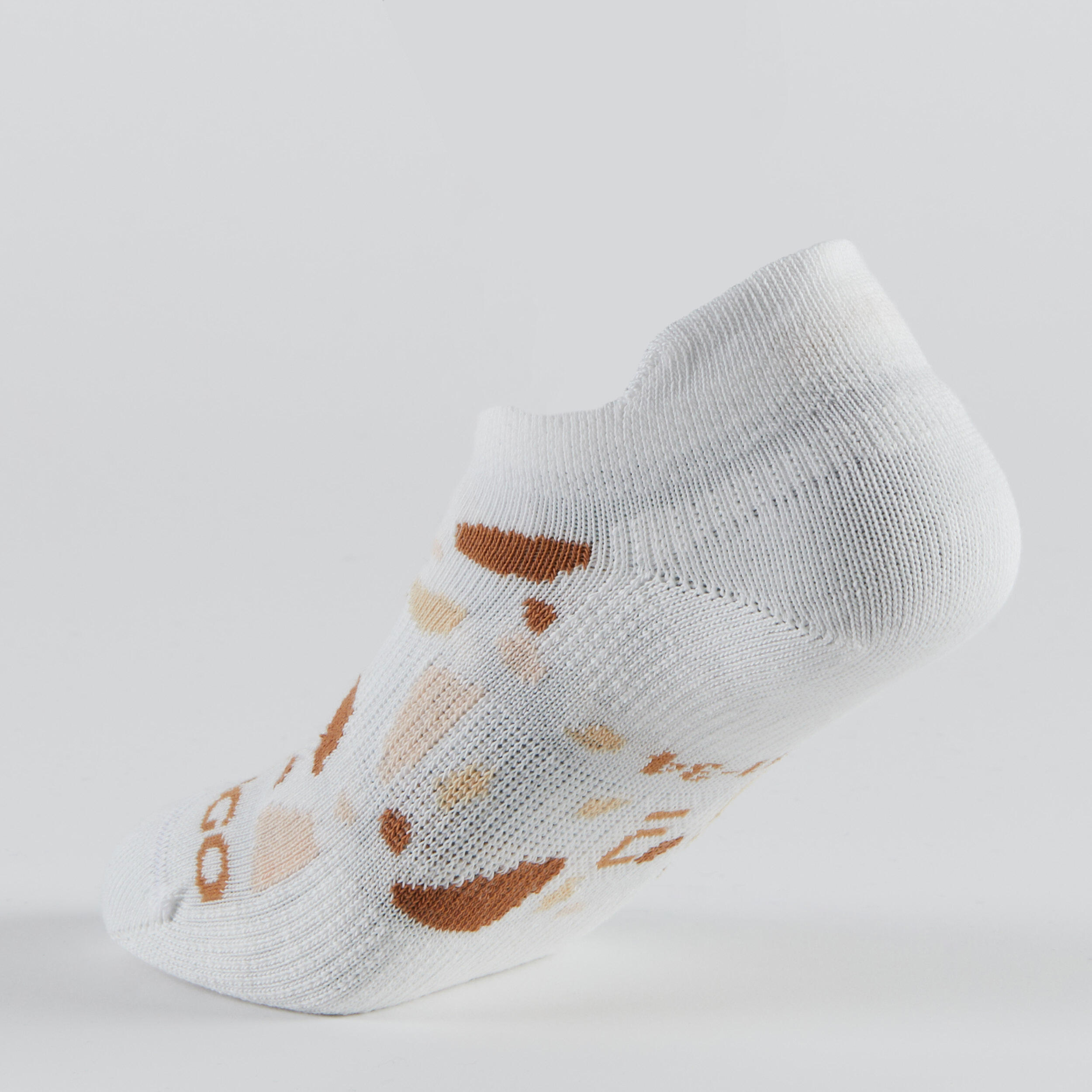 KIDS’ LOW-CUT SPORTS SOCKS DECATHLON RS 160 OFF-WHITE BLACK 3-PACK 9/14