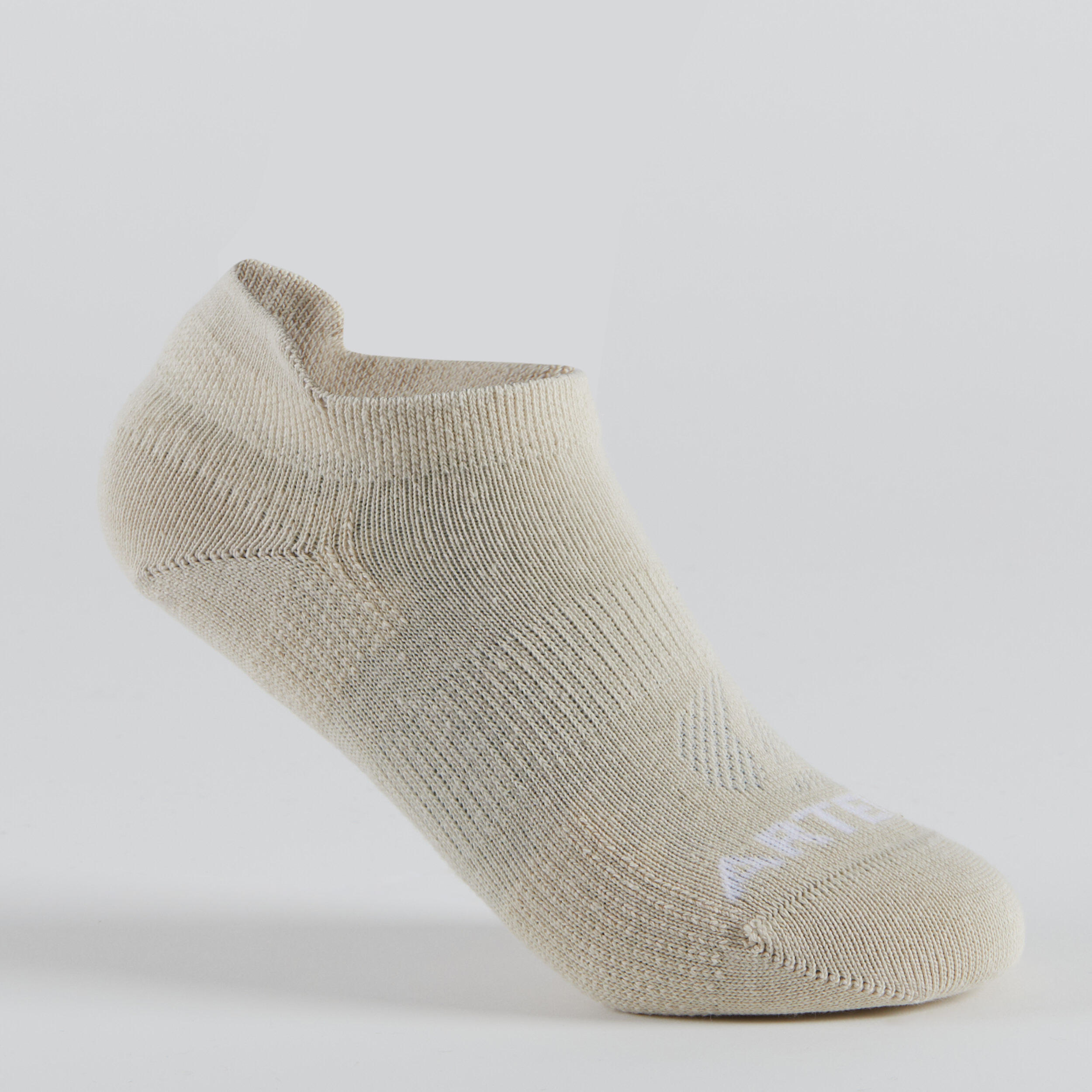 Kids' Low Tennis Socks Tri-Pack RS 160 - Green/White/Beige 4/14