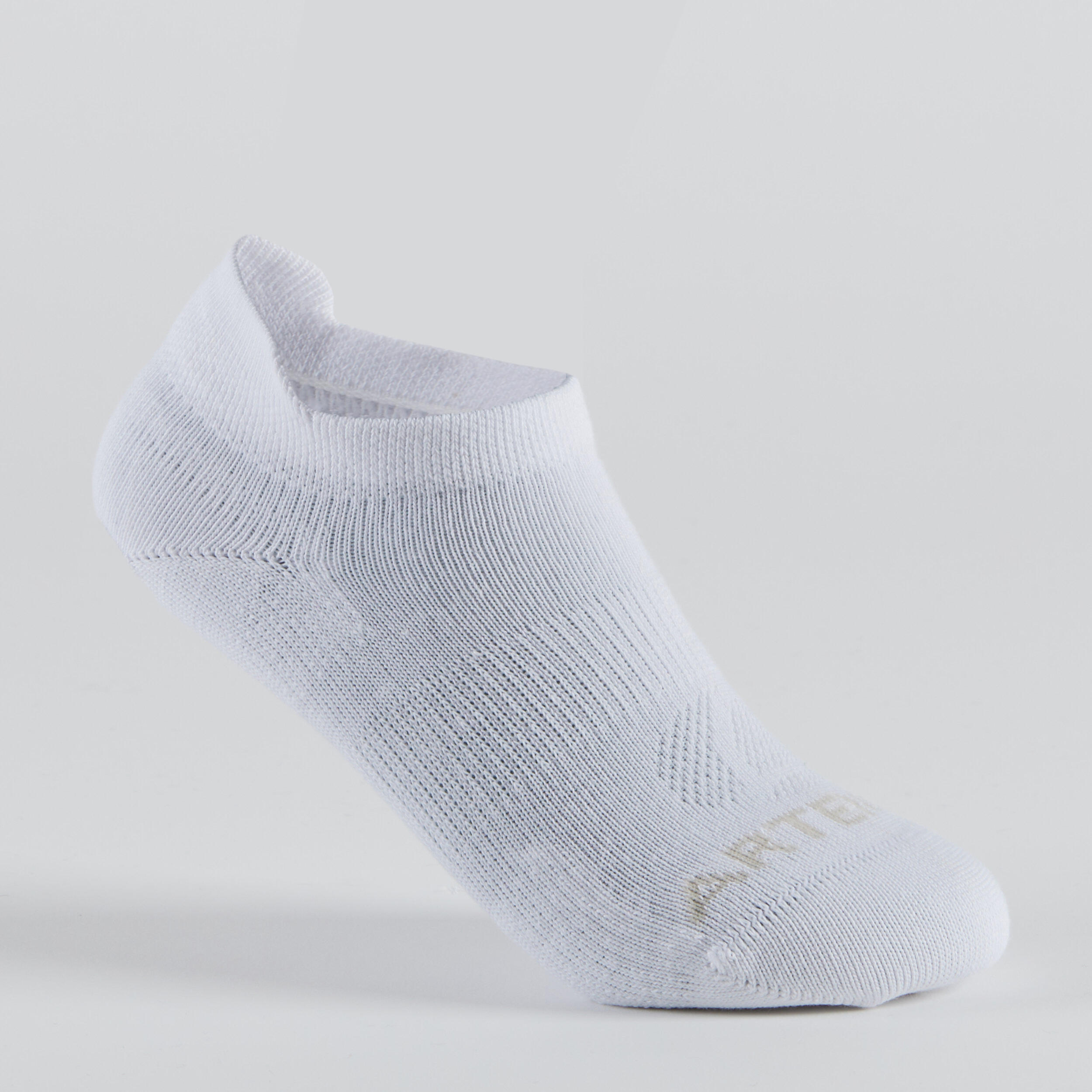 Kids' Low Tennis Socks Tri-Pack RS 160 - Green/White/Beige 3/14