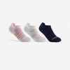 Kids' Low Tennis Socks Tri-Pack RS 160 - Pink/Off-White/Navy