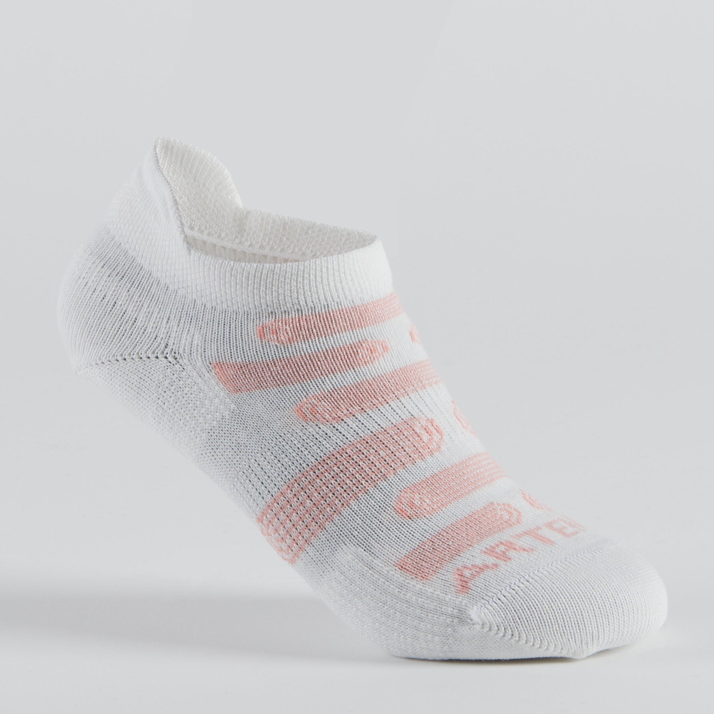 Kids' Low Tennis Socks Tri-Pack RS 160 - Pink/Off-White/Navy 3/14