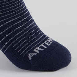 Kids' Low Tennis Socks Tri-Pack RS 160 - Navy/Print