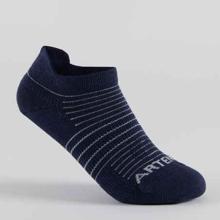 Kids' Low Tennis Socks Tri-Pack RS 160 - Navy/Print