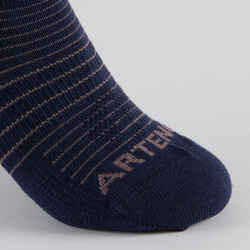 Kids' Low Tennis Socks Tri-Pack RS 160 - Navy/Print