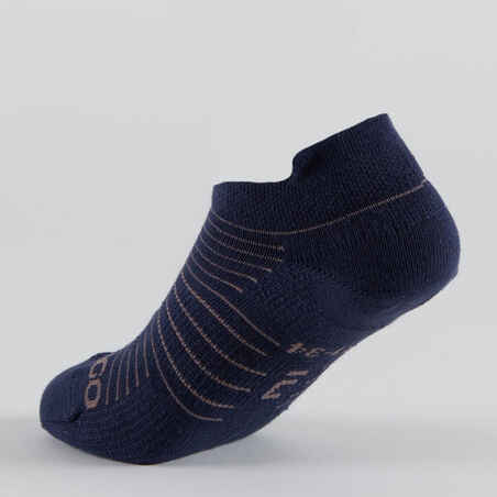 Kids' Low Tennis Socks Tri-Pack RS 160 - Navy/Print