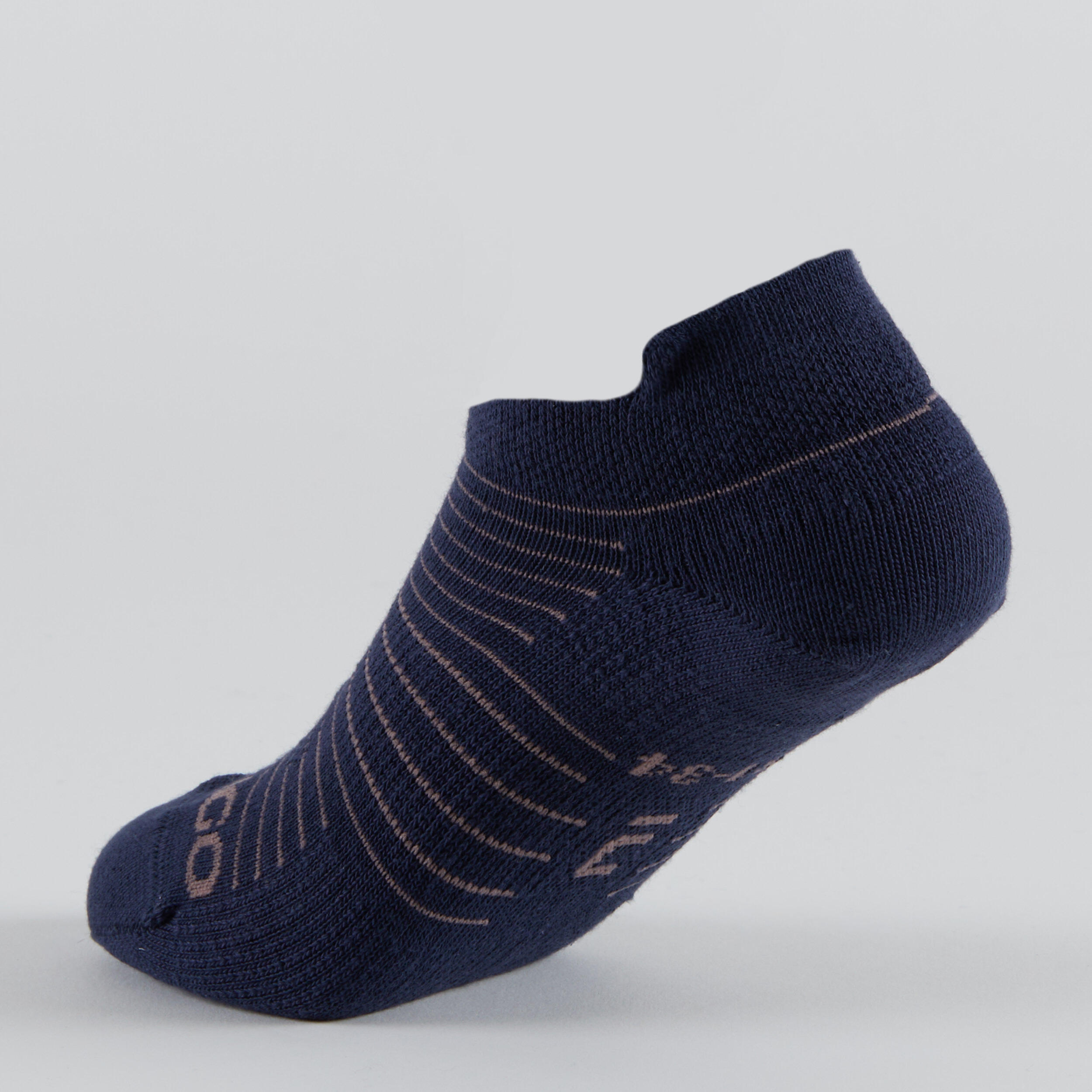 Kids' Low Tennis Socks Tri-Pack RS 160 - Navy/Print 8/14