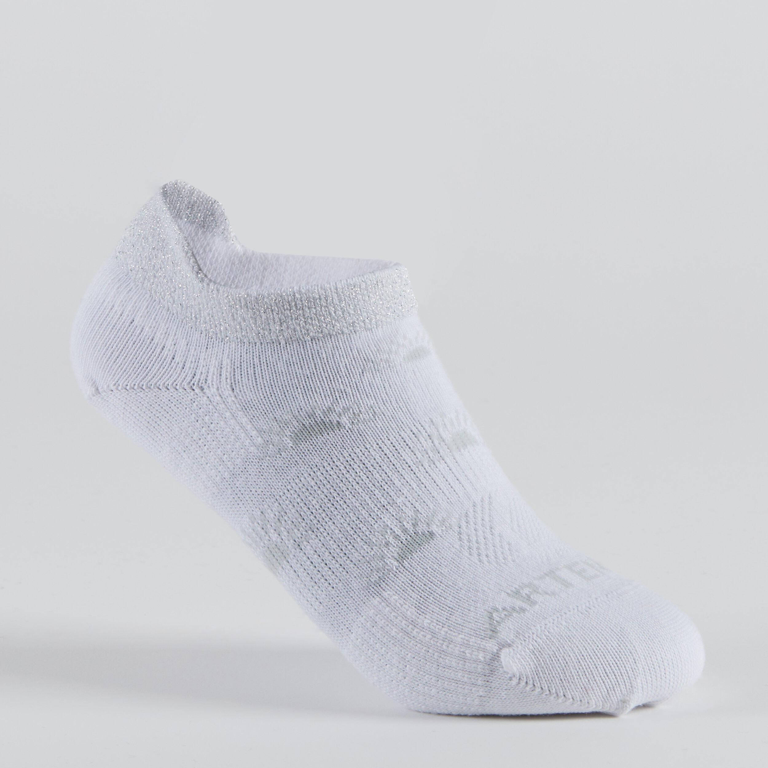 Kids' Low Tennis Socks Tri-Pack RS 160 - White with Patterns 4/14