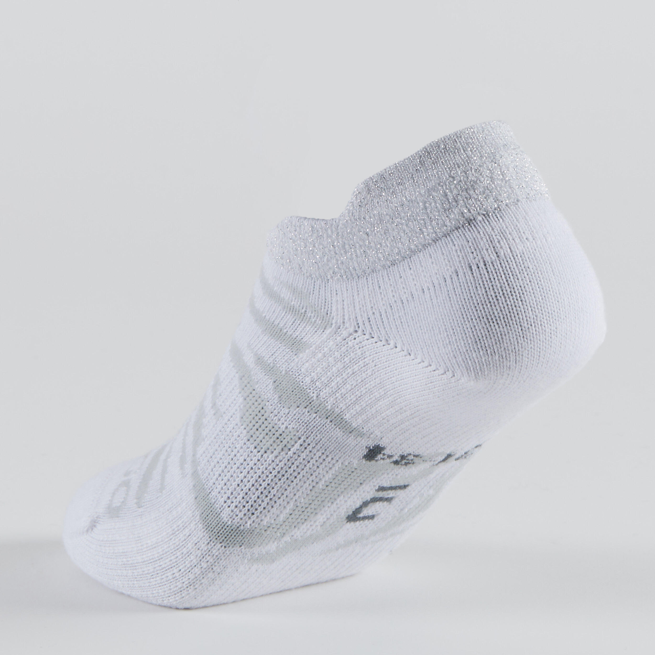 Kids' Low Tennis Socks Tri-Pack RS 160 - White with Patterns 9/14