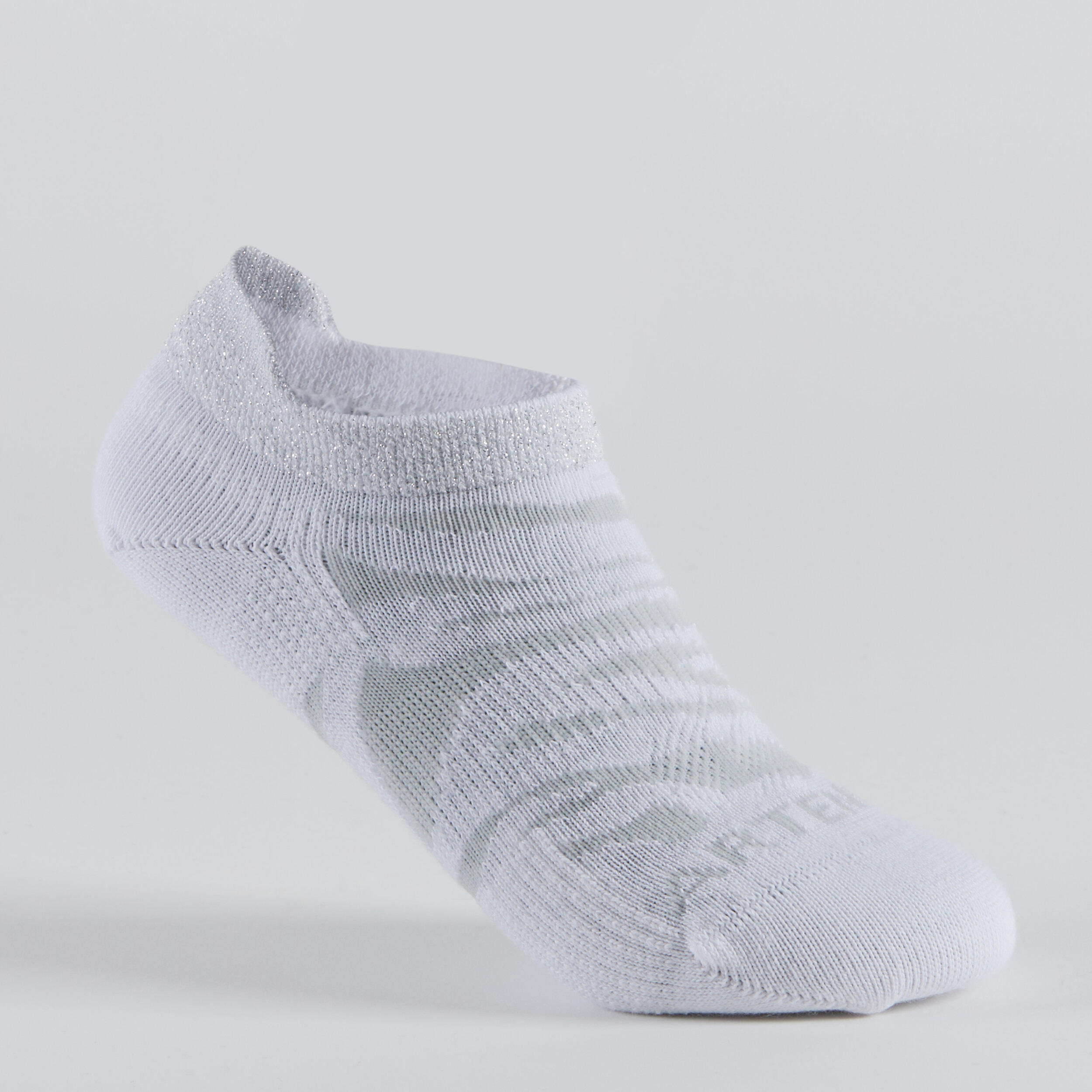 Kids' Low Tennis Socks Tri-Pack RS 160 - White with Patterns 3/14