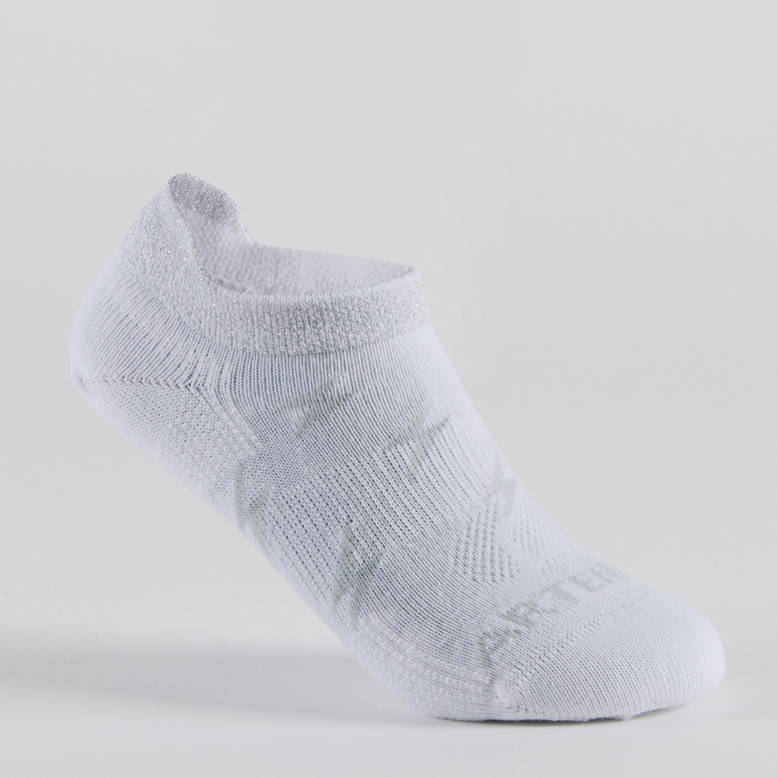 Kids' Low Tennis Socks Tri-Pack RS 160 - White with Patterns 2/14