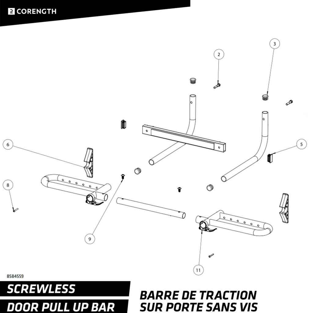 Türrahmen-Klimmzugstange – Fixierschelle