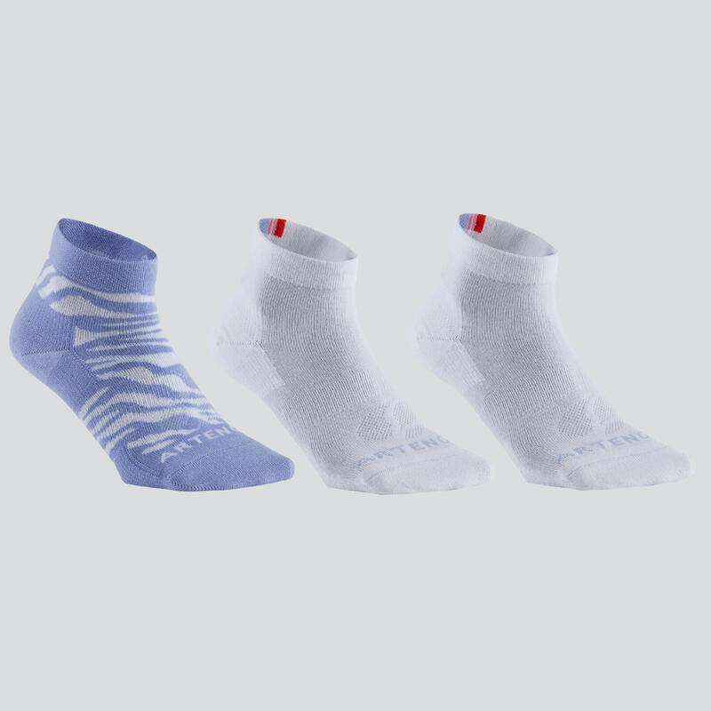 Mid Sports Socks RS 160 Tri-Pack - Purple and White Patterns