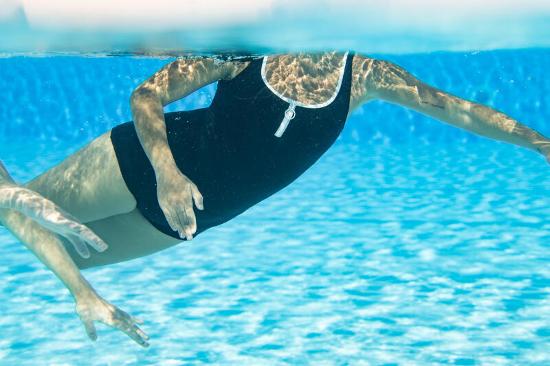 Strój jednoczęściowy pływacki damski Nabaiji Heva Zip z szortami