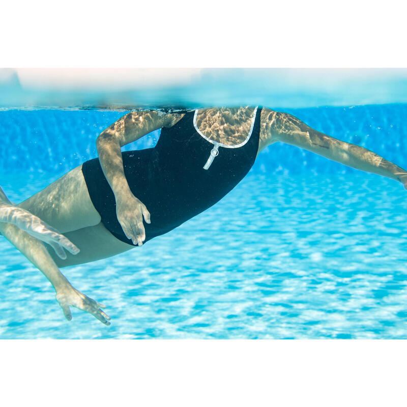 Bañador Mujer natación pantalón negro 100 Heva