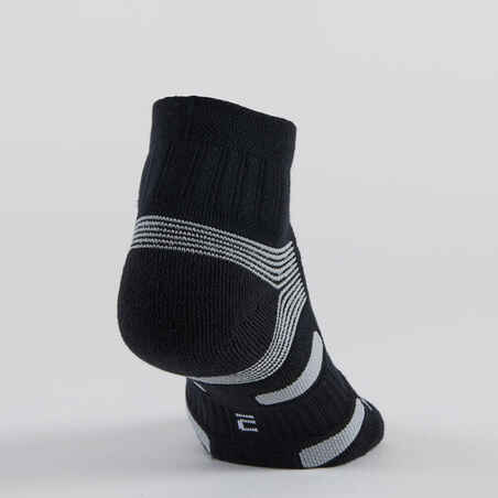 Αθλητικές κάλτσες μεσαίου ύψους RS 560 3 ζεύγη - Μαύρο/Γκρι